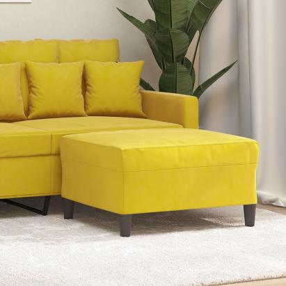 Taburet, galben, 70x55x41 cm, catifea GartenMobel Dekor