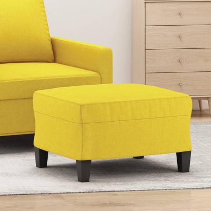 Taburet, galben deschis, 60x50x41 cm, material textil GartenMobel Dekor