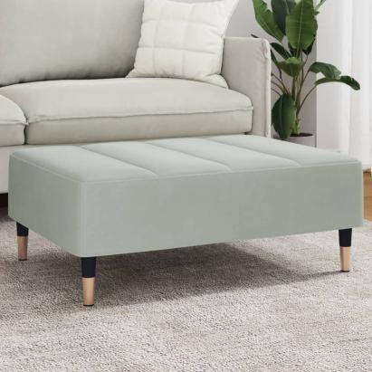 Taburet, gri deschis, 77x55x31 cm, catifea GartenMobel Dekor