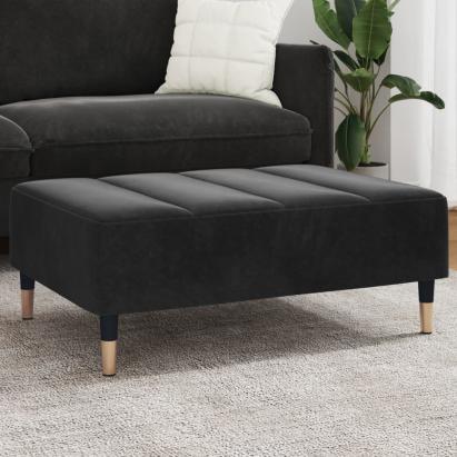 Taburet, negru, 77x55x31 cm, catifea GartenMobel Dekor