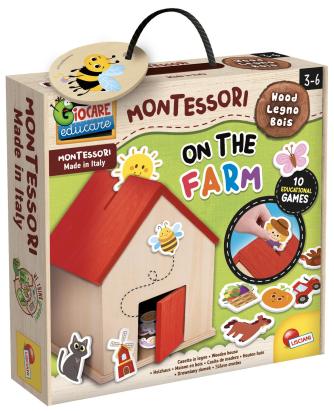 Joc Montessori din lemn - La ferma PlayLearn Toys