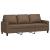Canapea cu 3 locuri cu taburet, maro, 180 cm, material textil GartenMobel Dekor