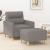 Fotoliu canapea cu taburet, taupe, 60 cm, material textil GartenMobel Dekor