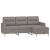 Canapea cu 3 locuri și taburet, taupe, 180 cm, material textil GartenMobel Dekor