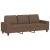 Canapea cu 3 locuri cu taburet, maro, 180 cm, material textil GartenMobel Dekor