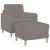 Fotoliu canapea cu taburet, taupe, 60 cm, material textil GartenMobel Dekor