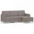 Canapea cu 3 locuri și taburet, taupe, 180 cm, material textil GartenMobel Dekor