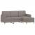 Canapea cu 3 locuri și taburet, taupe, 180 cm, material textil GartenMobel Dekor