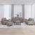 Set de canapea cu perne, 4 piese, gri taupe, material textil GartenMobel Dekor