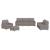Set de canapea cu perne, 4 piese, gri taupe, material textil GartenMobel Dekor