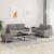 Set de canapea cu perne, 3 piese, gri taupe, material textil GartenMobel Dekor