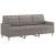 Set de canapea cu perne, 3 piese, gri taupe, material textil GartenMobel Dekor