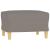 Set de canapea cu perne, 3 piese, gri taupe, material textil GartenMobel Dekor
