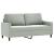 Set de canapele cu perne, 3 piese, gri deschis, catifea GartenMobel Dekor