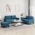 Set de canapele cu perne, 3 piese, albastru, catifea GartenMobel Dekor