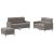 Set de canapea cu perne, 3 piese, gri taupe, material textil GartenMobel Dekor