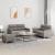 Set de canapea cu perne, 3 piese, gri taupe, material textil GartenMobel Dekor