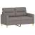 Set de canapea cu perne, 3 piese, gri taupe, material textil GartenMobel Dekor
