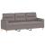 Set de canapea cu perne, 3 piese, gri taupe, material textil GartenMobel Dekor