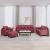 Set canapea cu perne, 4 piese, roșu vin, material textil GartenMobel Dekor