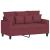 Set canapea cu perne, 4 piese, roșu vin, material textil GartenMobel Dekor