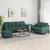Set de canapele cu perne, 3 piese, verde închis, catifea GartenMobel Dekor