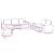 Set de canapea, 3 piese, roșu vin, material textil GartenMobel Dekor