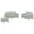 Set de canapele, 3 piese, gri deschis, catifea GartenMobel Dekor