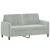Set de canapele, 3 piese, cu perne, gri deschis, catifea GartenMobel Dekor