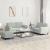 Set de canapele, 3 piese, cu perne, gri deschis, catifea GartenMobel Dekor