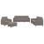 Set de canapea cu perne, 4 piese, gri taupe, material textil GartenMobel Dekor