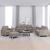 Set de canapea cu perne, 4 piese, gri taupe, material textil GartenMobel Dekor