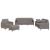 Set de canapele cu perne, 4 piese, gri taupe, textil GartenMobel Dekor