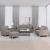 Set de canapele cu perne, 4 piese, gri taupe, textil GartenMobel Dekor