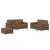 Set de canapele cu perne, 3 piese, maro, textil GartenMobel Dekor