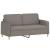 Set de canapea cu perne, 3 piese, gri taupe, material textil GartenMobel Dekor