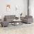 Set de canapea cu perne, 3 piese, gri taupe, material textil GartenMobel Dekor
