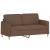 Set de canapele cu perne, 3 piese, maro, textil GartenMobel Dekor