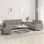 Set de canapea cu perne, 3 piese, gri taupe, material textil GartenMobel Dekor
