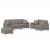 Set de canapele cu perne, 3 piese, gri taupe, textil GartenMobel Dekor