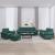 Set de canapele cu perne, 4 piese, verde închis, catifea GartenMobel Dekor