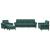 Set de canapele cu perne, 4 piese, verde închis, catifea GartenMobel Dekor