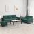 Set de canapele cu perne, 3 piese, verde închis, catifea GartenMobel Dekor