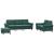 Set de canapele cu perne, 3 piese, verde închis, catifea GartenMobel Dekor