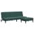 Canapea extensibilă cu taburet, 2 locuri, verde închis, catifea GartenMobel Dekor
