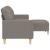 Canapea cu 3 locuri și taburet, taupe, 210 cm, textil GartenMobel Dekor