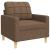 Set de canapele cu taburet, 4 piese, maro, textil GartenMobel Dekor