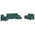 Set de canapele cu perne, 4 piese, verde închis, catifea GartenMobel Dekor