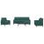 Set de canapele cu perne, 4 piese, verde închis, catifea GartenMobel Dekor
