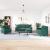 Set canapele cu perne/rulouri, 4 piese, verde închis, catifea GartenMobel Dekor